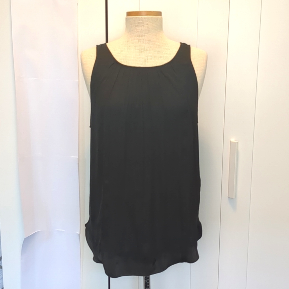 Wilfred Black Ruched Flowy Tank Top